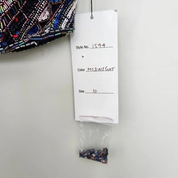 Primavera Prom Dress Size 10 NWT 2-Piece Beaded Style 1594 Midnight Couture - Picture 10 of 16